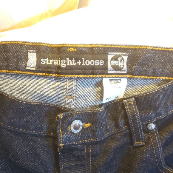 Vintage 90's Levi's‎ Silver Tab Jeans Straight And Loose 36/38 - Picture 5 of 7